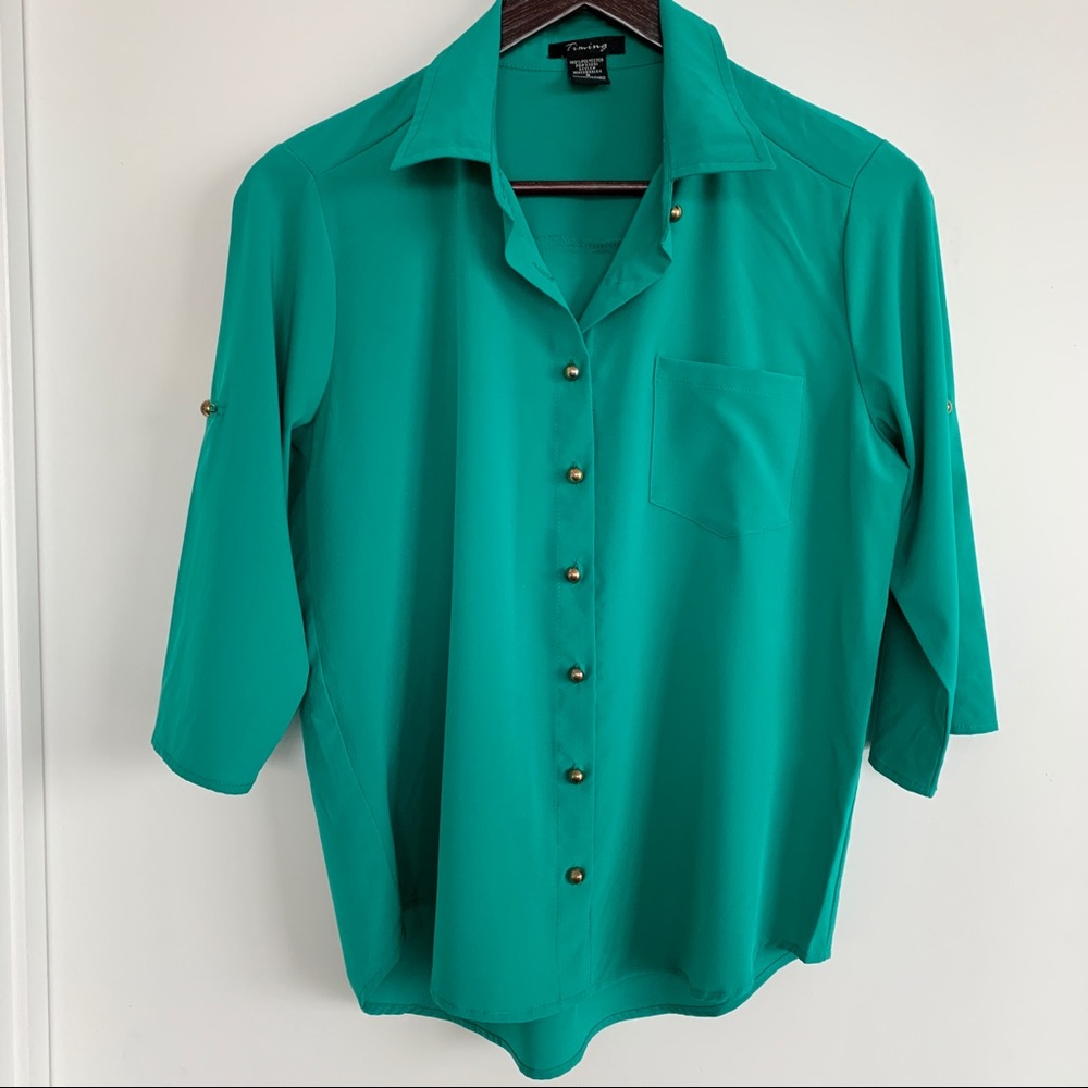 Teal blouse